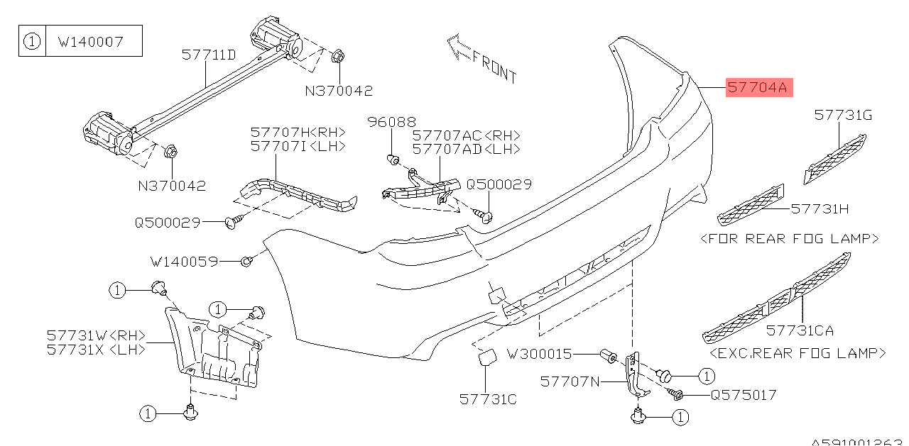 Subaru Impreza WRX & STI Sedan Rear Bumper (2010-2013 G3 Widebody)