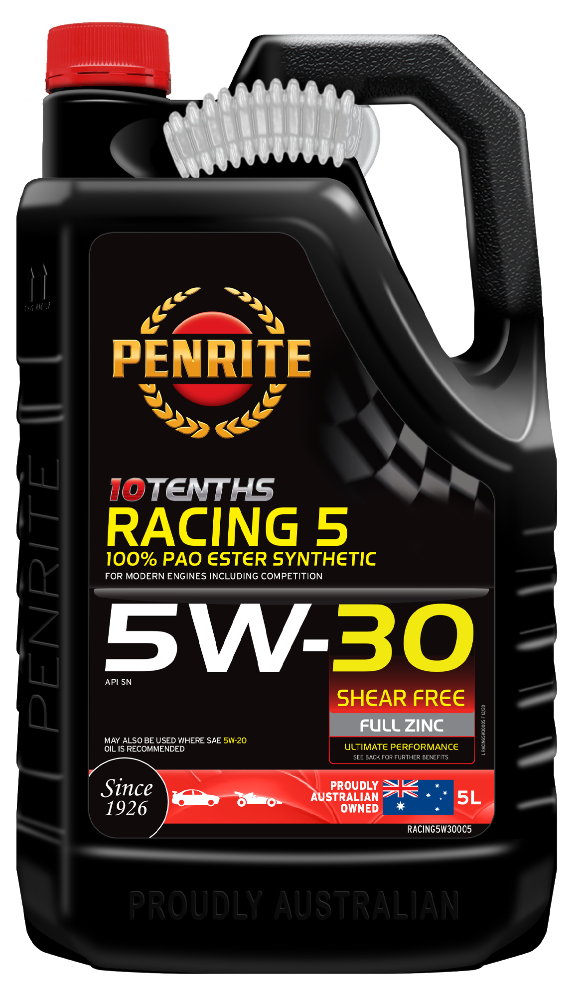 Penrite 10 TENTHS RACING 5W-30 ENGINE OIL 5L