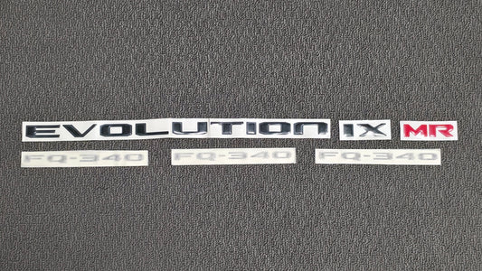 Mitsubishi Lancer Evolution 9 MR FQ340 Badge Set