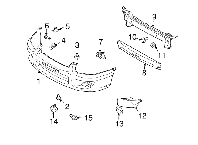 Subaru Impreza WRX GD Front Bumper 03-05