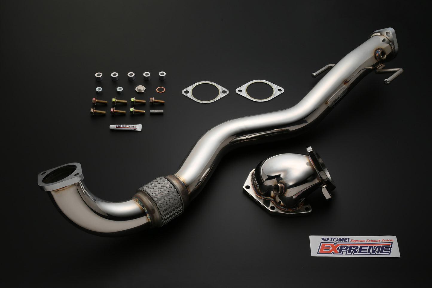 Tomei V2 Expreme Wide Mouth O2 Outlet + 3" Front Pipe - Mitsubishi Evo 7-9