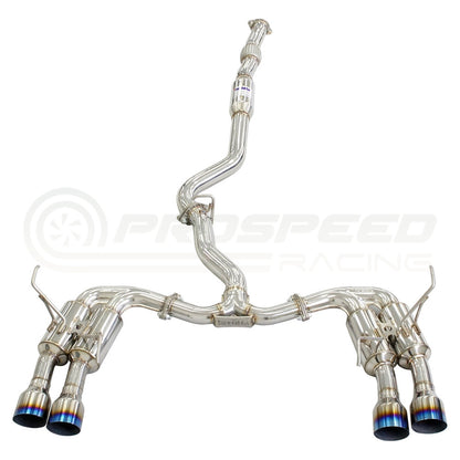 Invidia R400 Cat Back Exhaust w/Ti Straight Cut Tips - Subaru WRX/STI 11-21