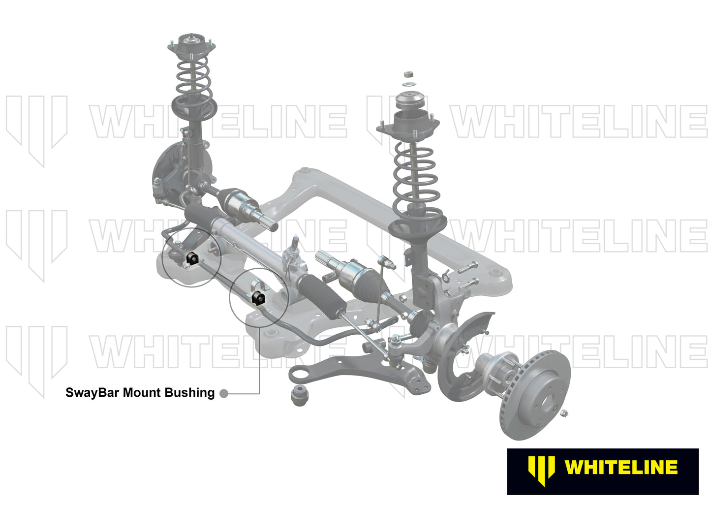 Front Sway Bar Mount - Bushing Kit 26mm to Suit Whiteline Sway Bars Subaru Forester 12-18/WRX 14-21
