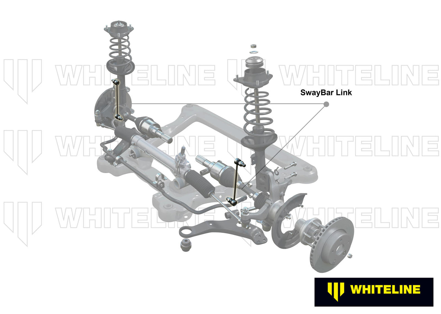 Whiteline Front Sway Bar End Links 12mm Ball Stud 75mm Subaru WRX & STI 15-21/Forester 13-18/XV/Liberty