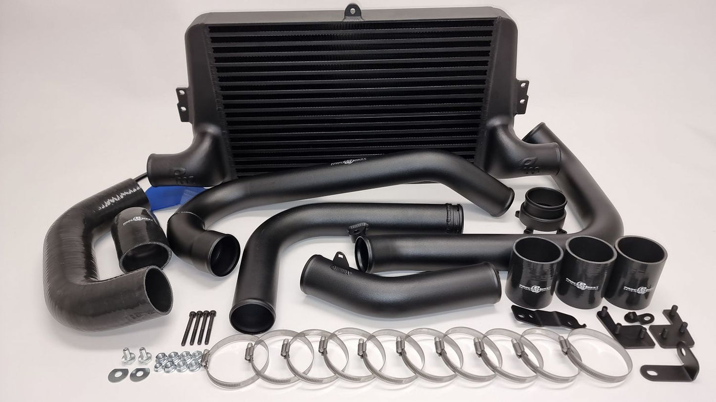 Process West Front Mount Intercooler Kit Black - Subaru WRX/STI 01-02