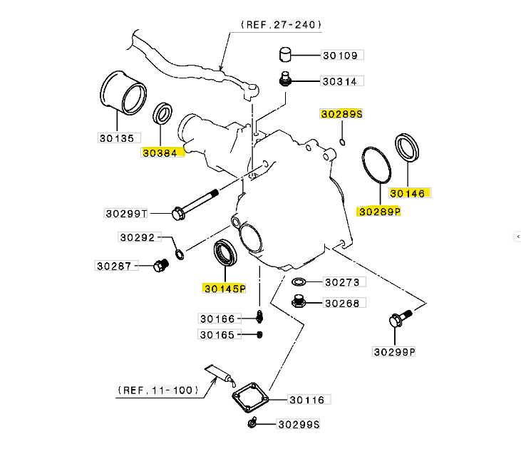 Mitsubishi Evo 7/8/9 Transfer Case Seal Kit