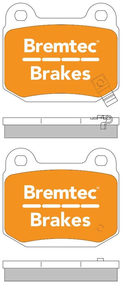 Bremtec Evolve Hybrid - Carbon Performance Rear Brake Pad Set - STI/Evo/GTR/350Z/BRZ/86 (Brembo) - Classic JDM Spares