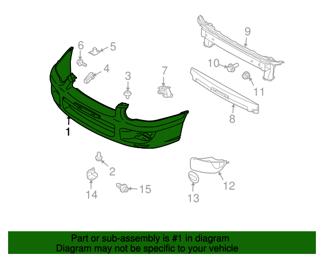 Subaru Impreza WRX GD Front Bumper 03-05