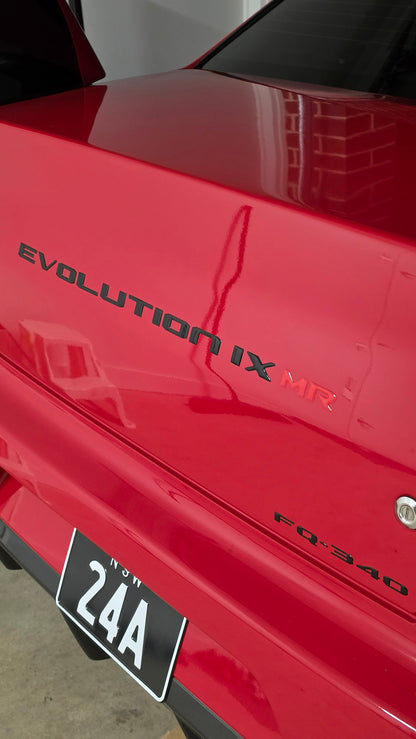 Mitsubishi Lancer Evolution 9 MR FQ340 Badge Set