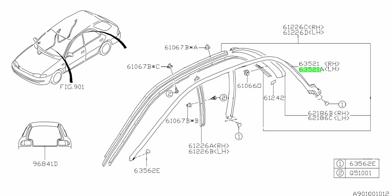 Subaru Impreza GC8/GF8 Weatherstrip Pair