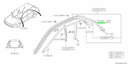 Subaru Impreza GC8/GF8 Weatherstrip Pair