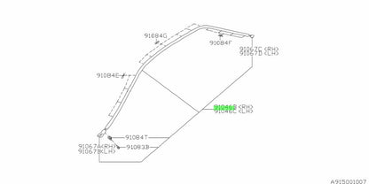 Subaru Impreza WRX & STI 92-00 GC8 GM8 Roof Moulding